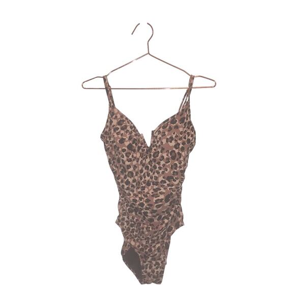 Time & Tru Animal Print One piece Swimsuit size medium - Picture 1 of 5